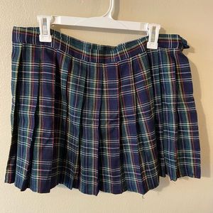 Plaid pleated skirt